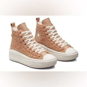 Converse All Star Platform Brown Sherpa